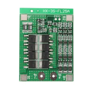 12.6V BMS 3S 25A 18650 Lithium Battery Protection Board HX-3S-FL25A-A