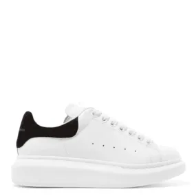 ALEXANDER MCQUEEN Oversized low top suede sneaker white/black