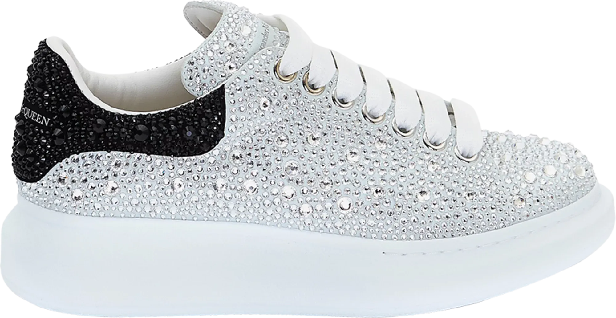 Alexander McQueen Oversized Sneaker 'White Black Crystal'