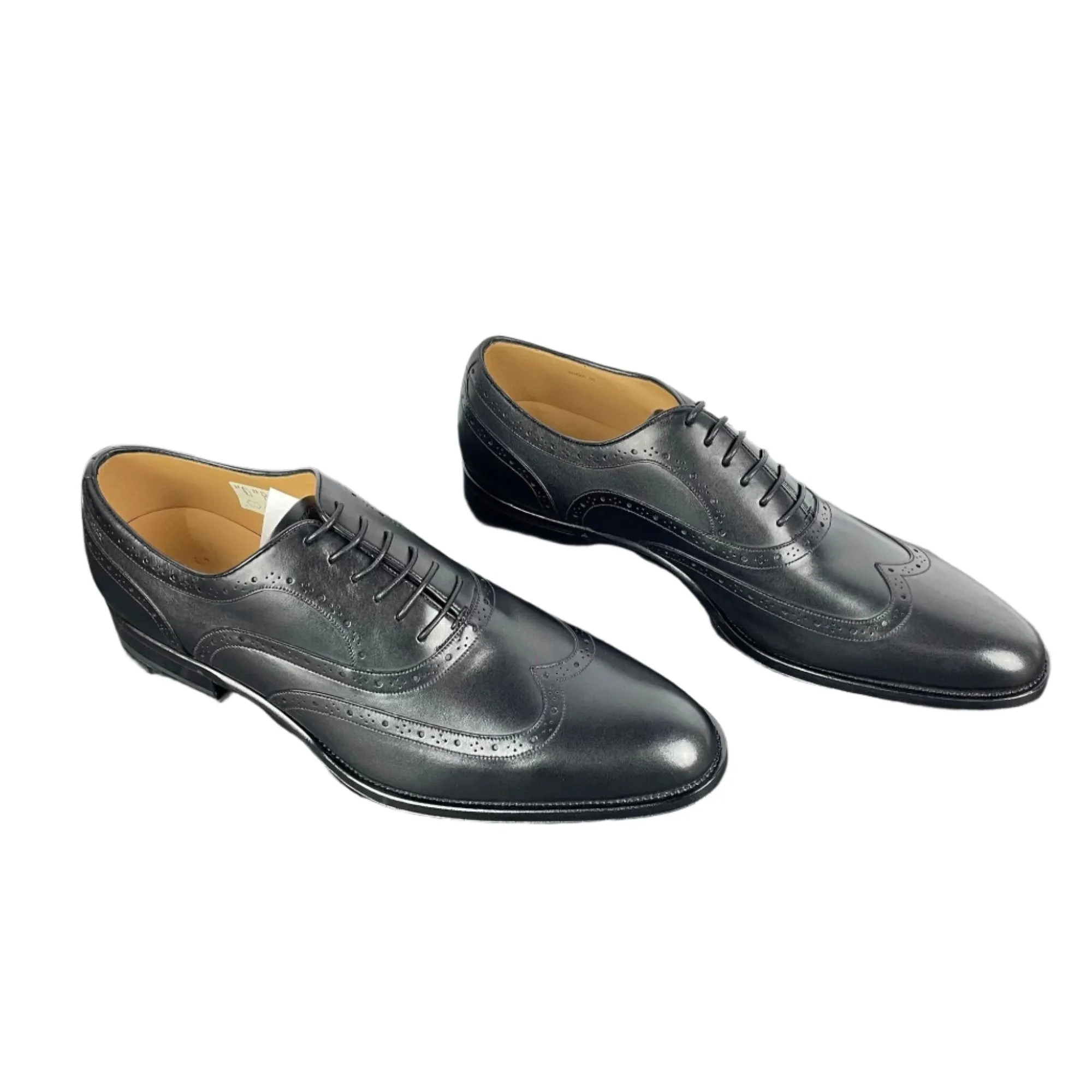 Bally U -Gino Black Leather Derby Shoes