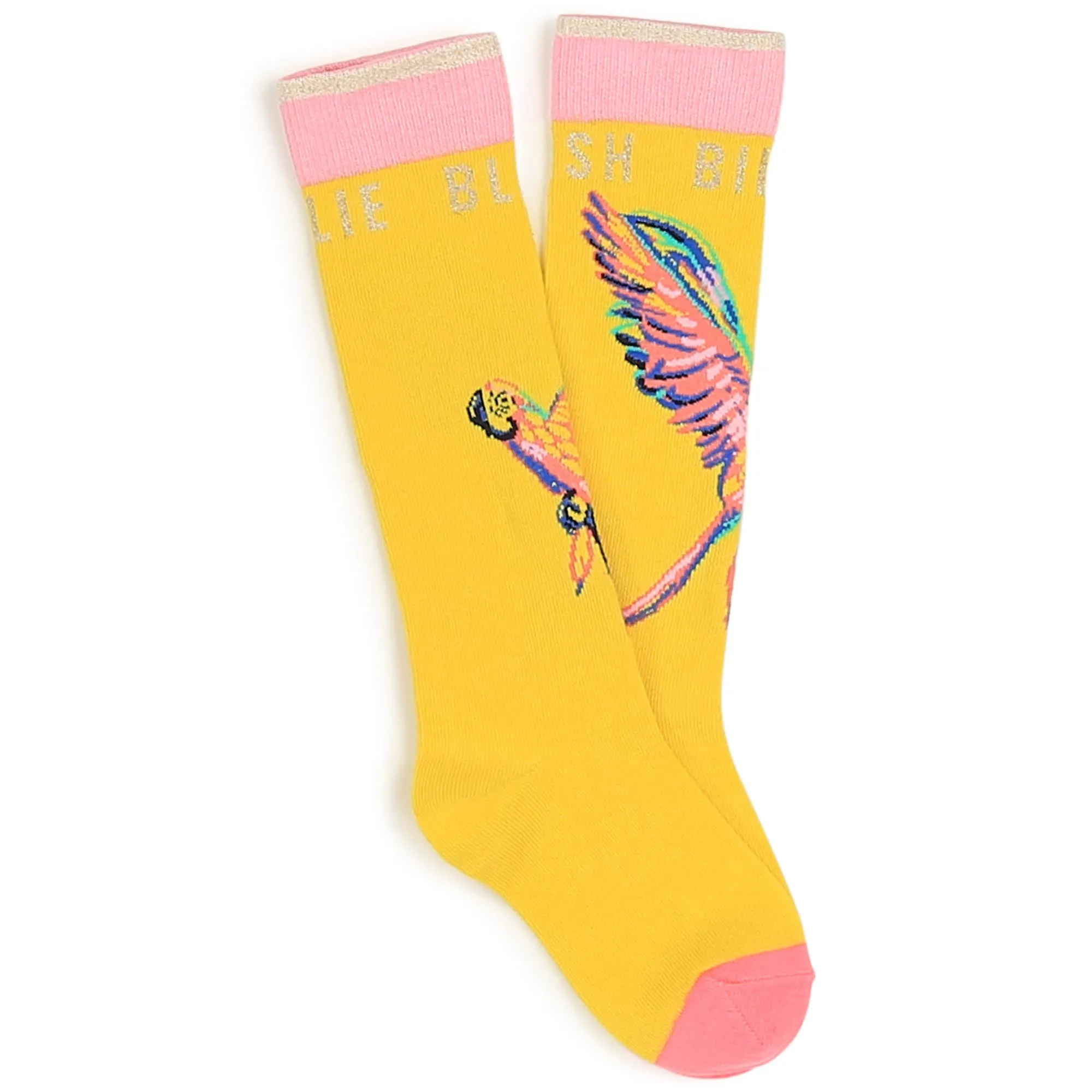 Billieblush Yellow Unicorn Knee High Socks