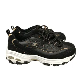 Black Shoes Athletic By Skechers, Size: 6.5