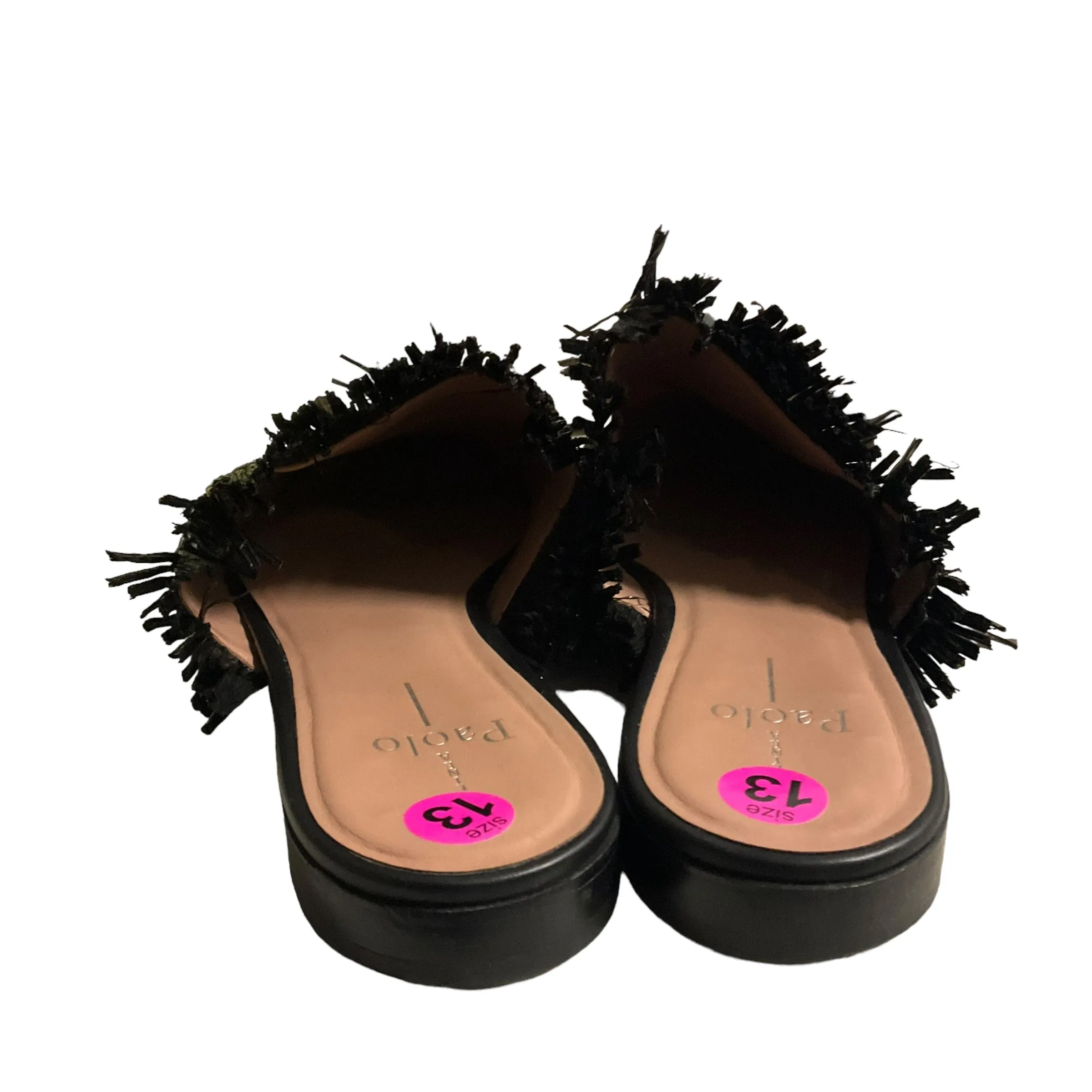 Black Shoes Flats Linea Paolo, Size 13