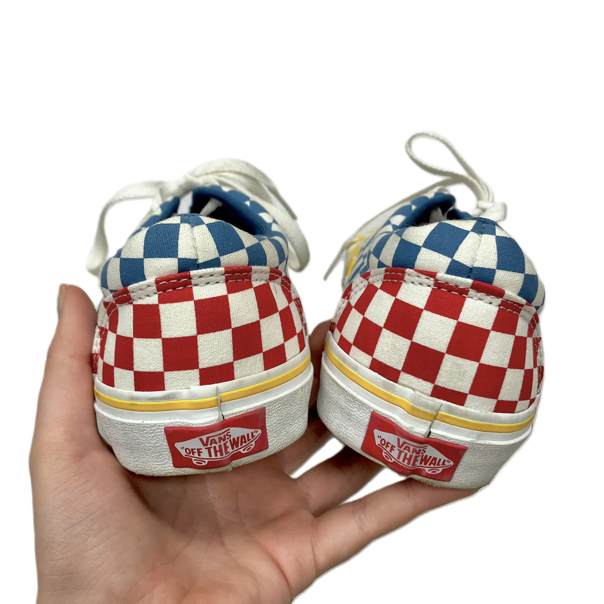 Checkered Pattern Shoes Sneakers By Vans, Size: 8.5