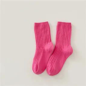 Coral Ribbed quarter length Socks