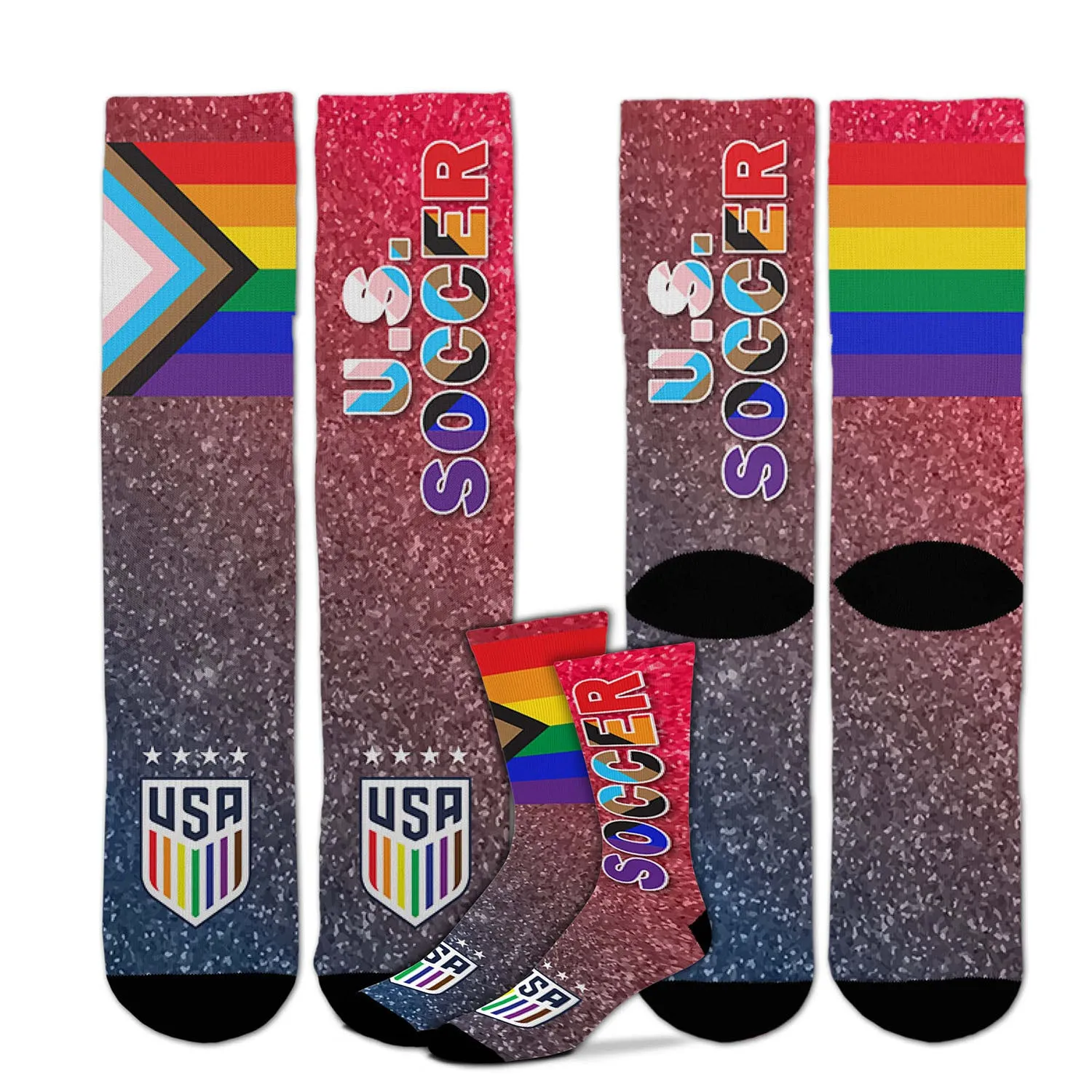 For Bare Feet USWNT Pride Confetti Socks