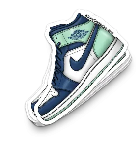 Jordan 1 Mid "Blue Mint" Sneaker Sticker