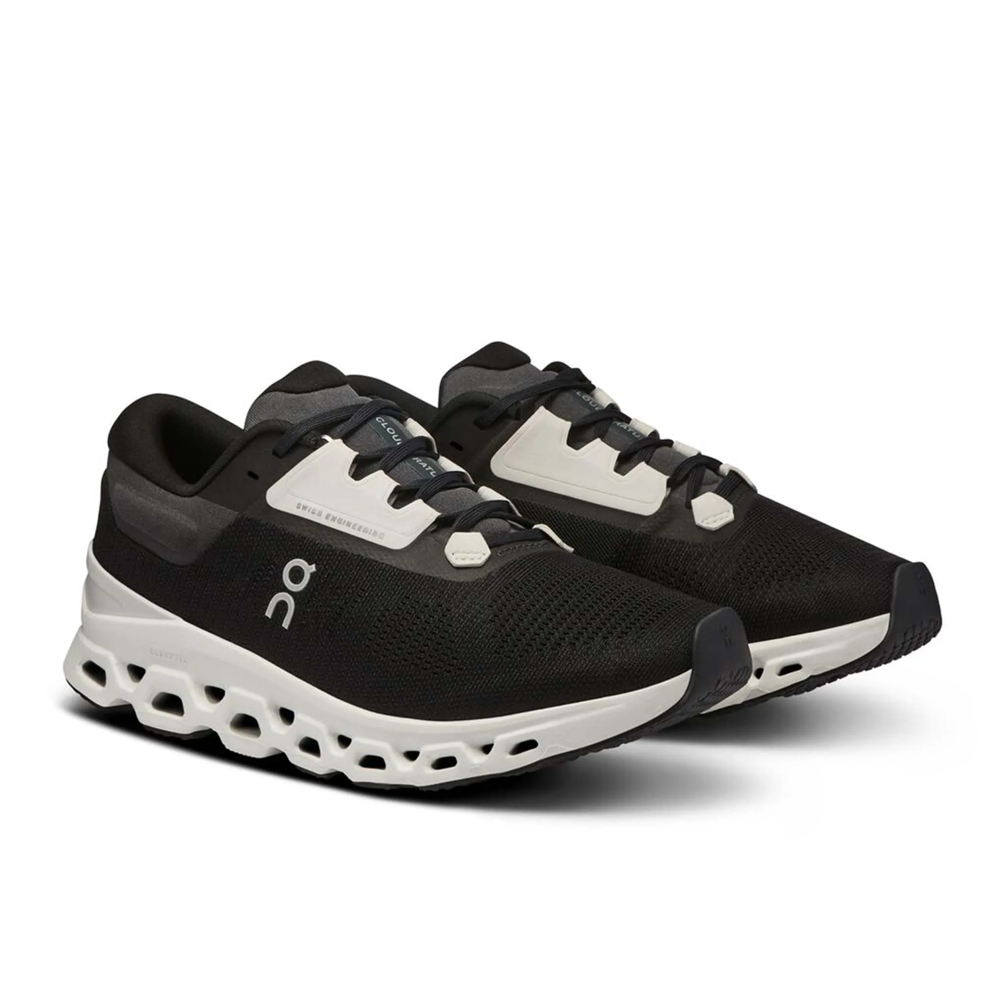 On | Women's Cloudstratus 3 Running Shoes - Black/Frost