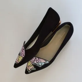 Sophia Webster Talulah Butterfly Black Flats Shoes Bibi