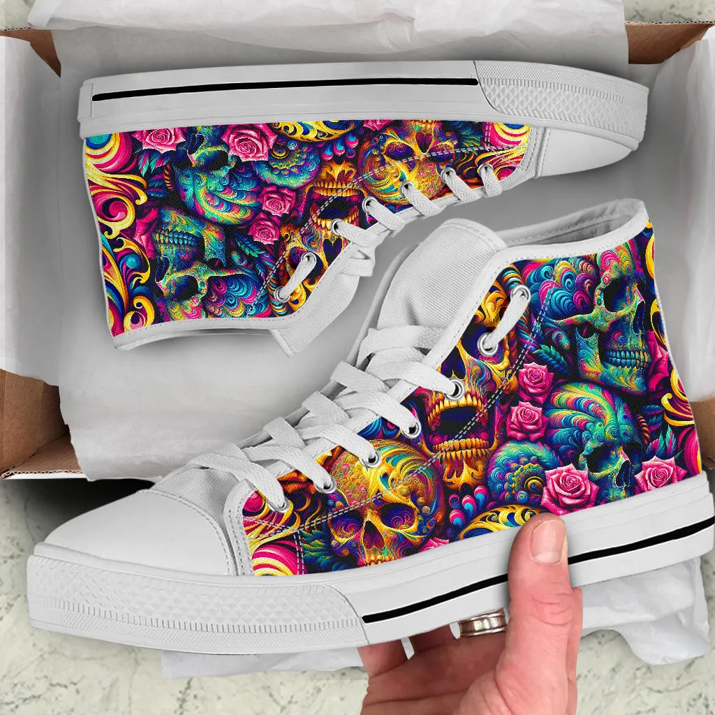 Trippy Skulls High Top