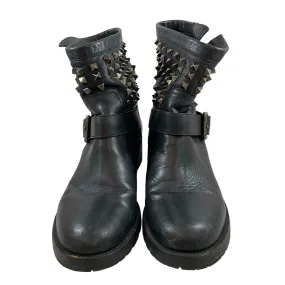 Valentino Rockstud Moto Boots. Size 40